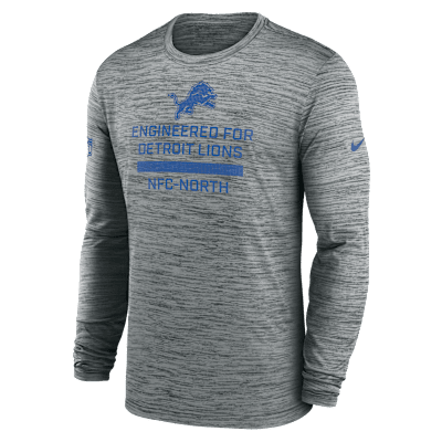 Detroit Lions Sideline Team Issue Velocity Men's Nike Dri